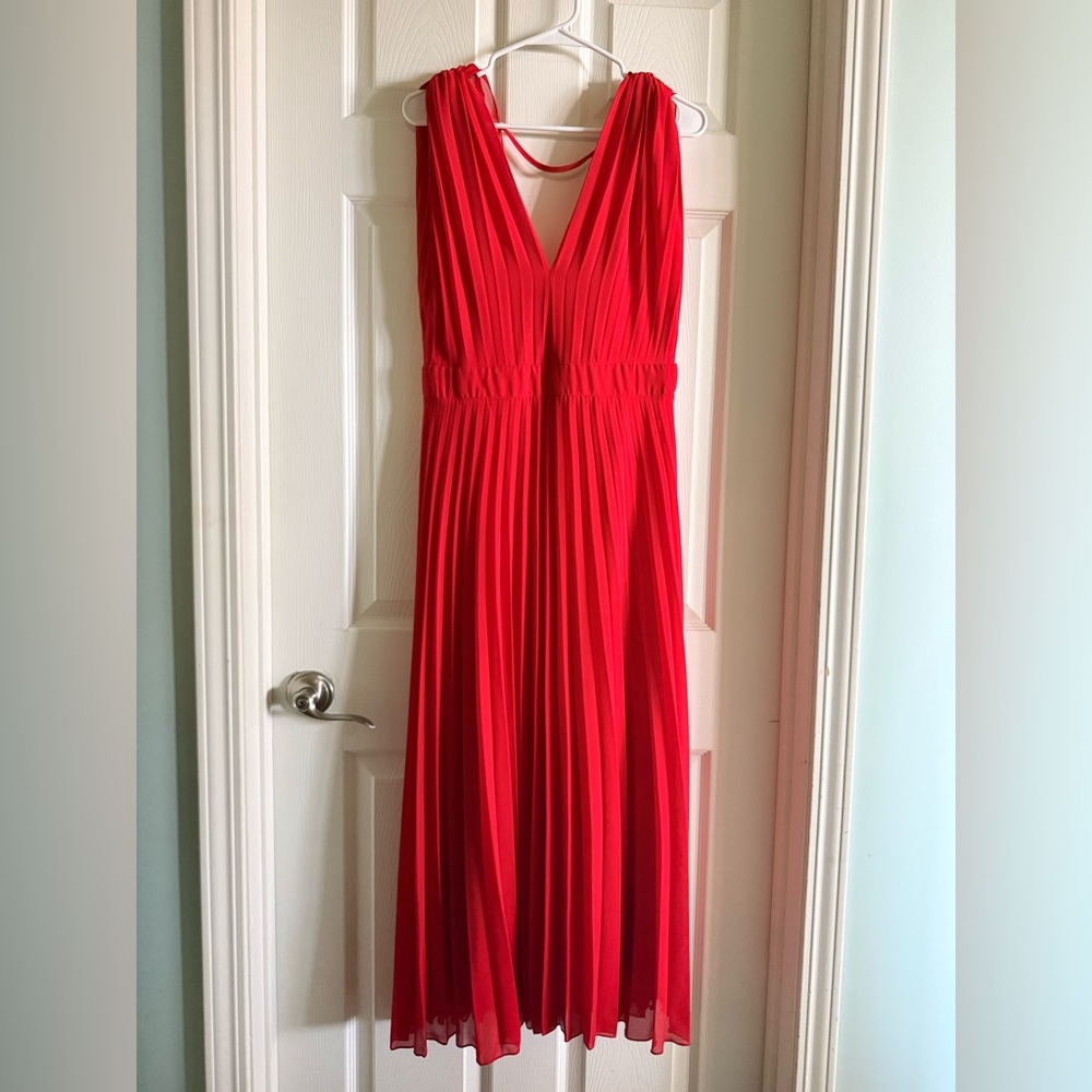 Zara Vibrant Red Midi Dress